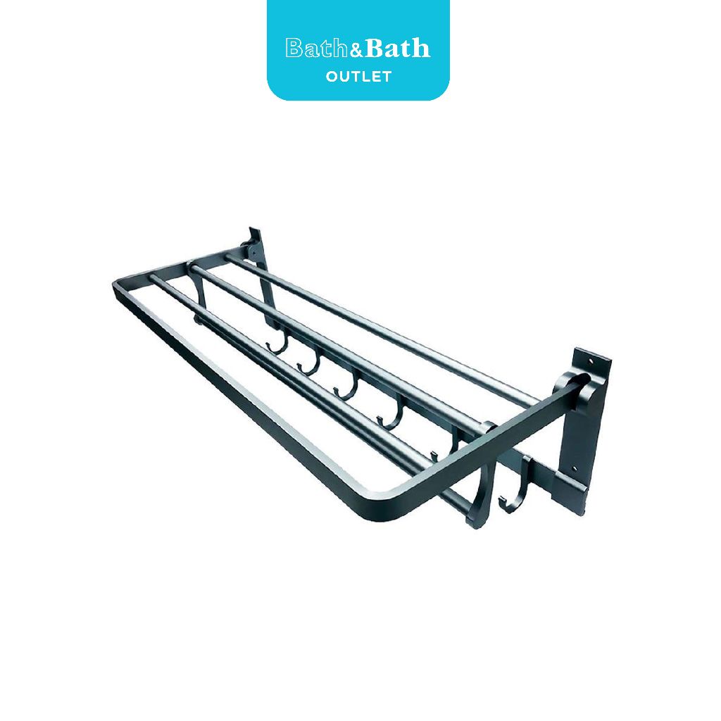 BATH&BATH ชั้นแขวนผ้า1523 ALUMINIUM*GREY MATT