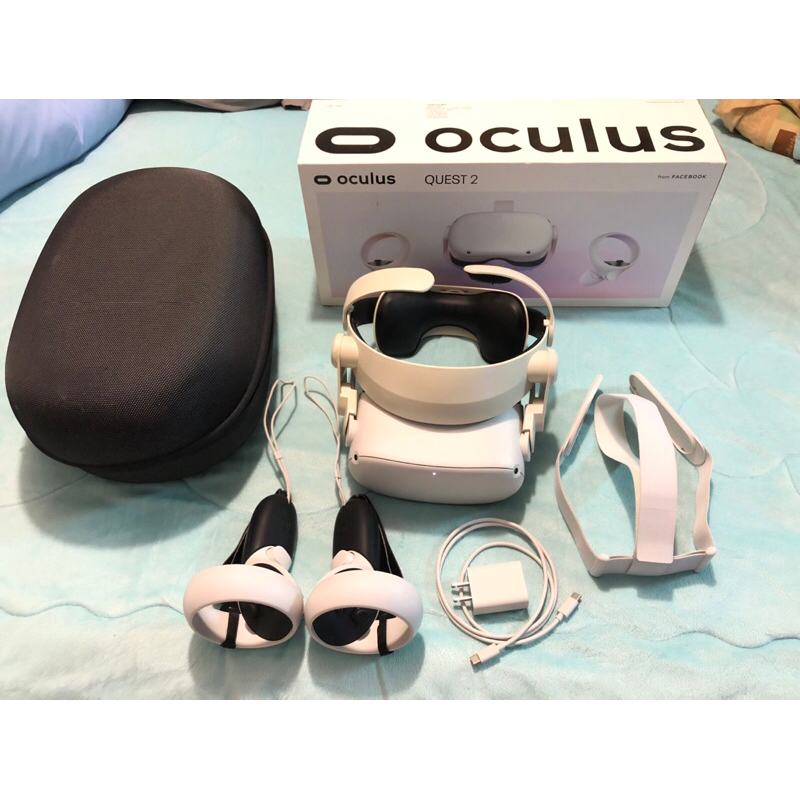 Oculus Quest 2 มือสอง 128 GB สภาพนางฟ้าพร้อมอุปกรณ์เสริมราคาสุดคุ้มมม
