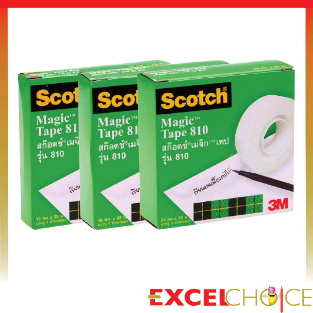สก๊อตช์ เทปขุ่น # 810 เมจิก เทป Scotch Magic Tape 3M