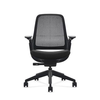 Modernform เก้าอี้เพื่อสุขภาพ Steelcase รุ่น Series1 Air ประกัน 12 ปี โครงดำ ขาดำ เบาะผ้าสีดำ