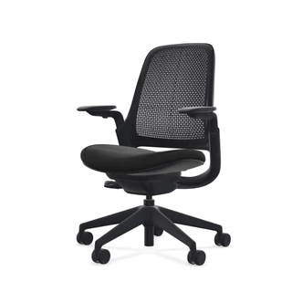 Modernform เก้าอี้เพื่อสุขภาพ Steelcase รุ่น Series1 Air ประกัน 12 ปี โครงดำ ขาดำ เบาะผ้าสีดำ