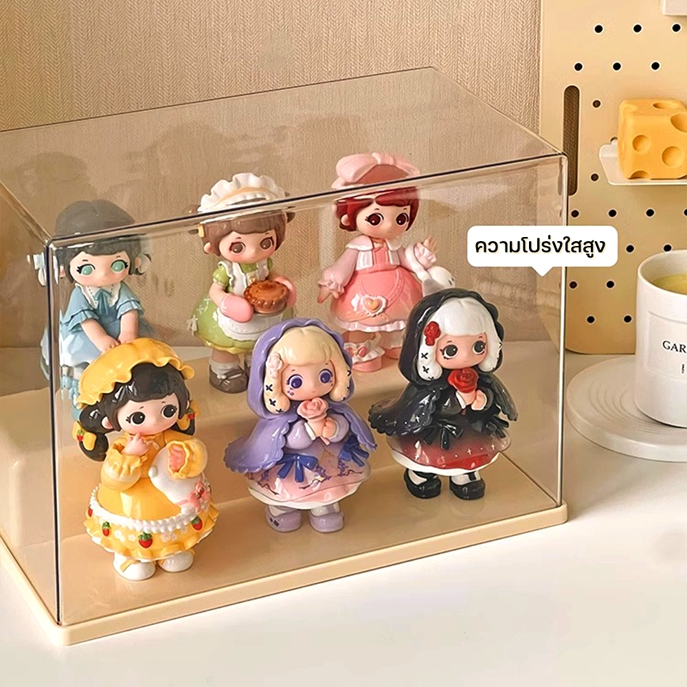 กล่องใส่โมเดล กล่องใส่ art toy ตู้โชว์ตุ๊กตา พลาสติกอย่างดี ของแต่งห้อง ประหยัดพื้นที่ PopMart ตู้ใส่โมเดล