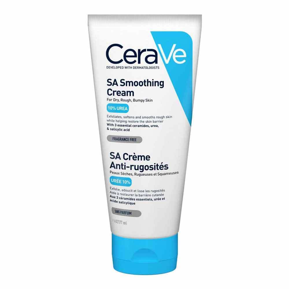 Cerave SA Smoothing Cream 177ml,สำหรับผิวแห้ง หยาบกร้าน ไม่เรียบเนียน