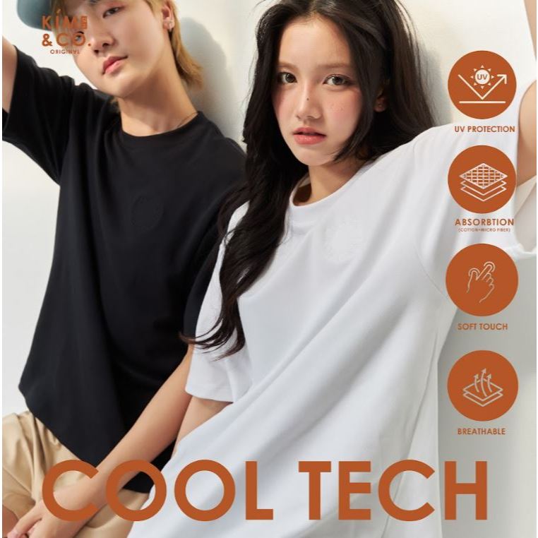 Kim&Co. Original เสื้อยืด Cool tech - circle embroidery รุ่น KCTC001