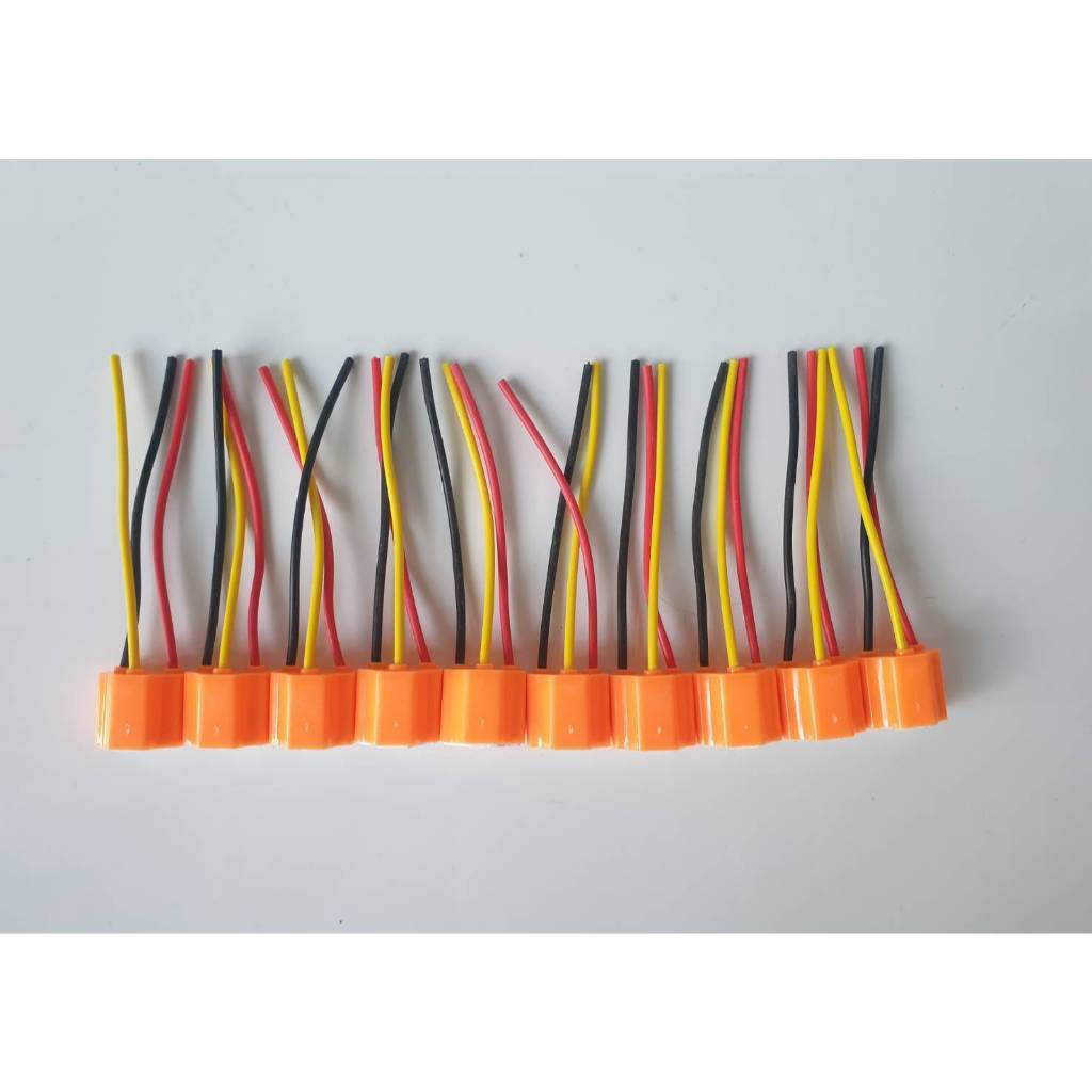 ปลั๊กไฟหน้า เซรามิค สีส้ม (10ชุด) 120-