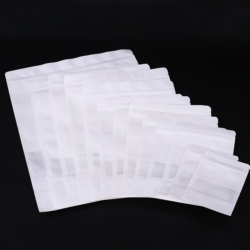 ถุงคราฟท์สีขาวมีหน้าต่าง แพ็ค 50 ใบ  สีขุ่นตั้งได้ หลายขนาดให้เลือก - รูปที่ 6