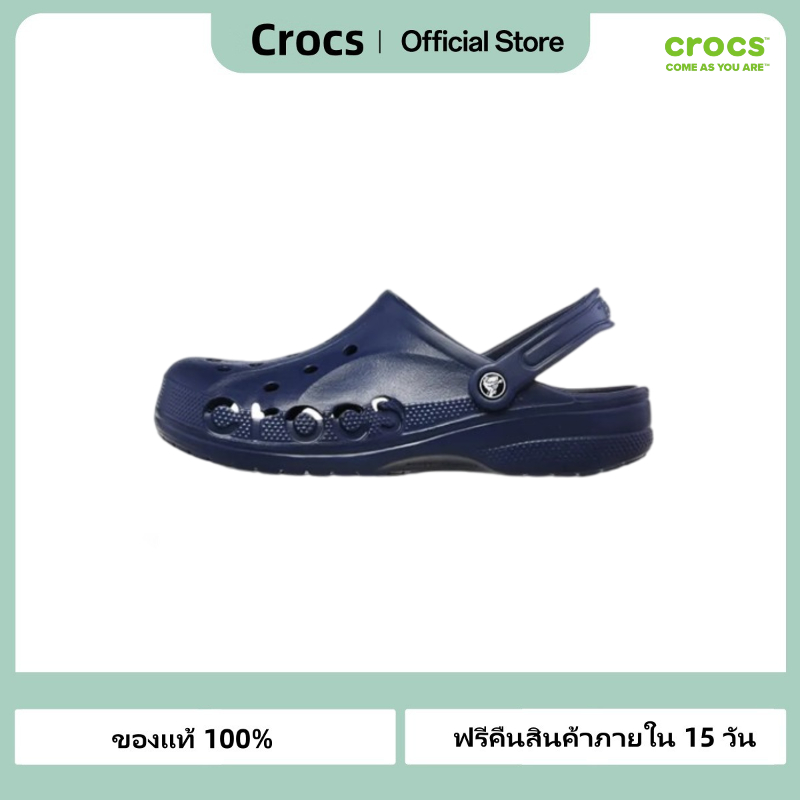 【ของแท้ 100%】Crocs Baya Platform Clog สามารถสวมใส่ได้ทั้งชายและหญิง สีน้ำเงินเข้ม รองเท้าแตะ