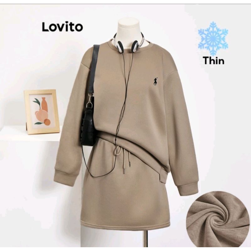 ชุดเซตสีน้ำตาล Lovito สภาพนางฟ้า