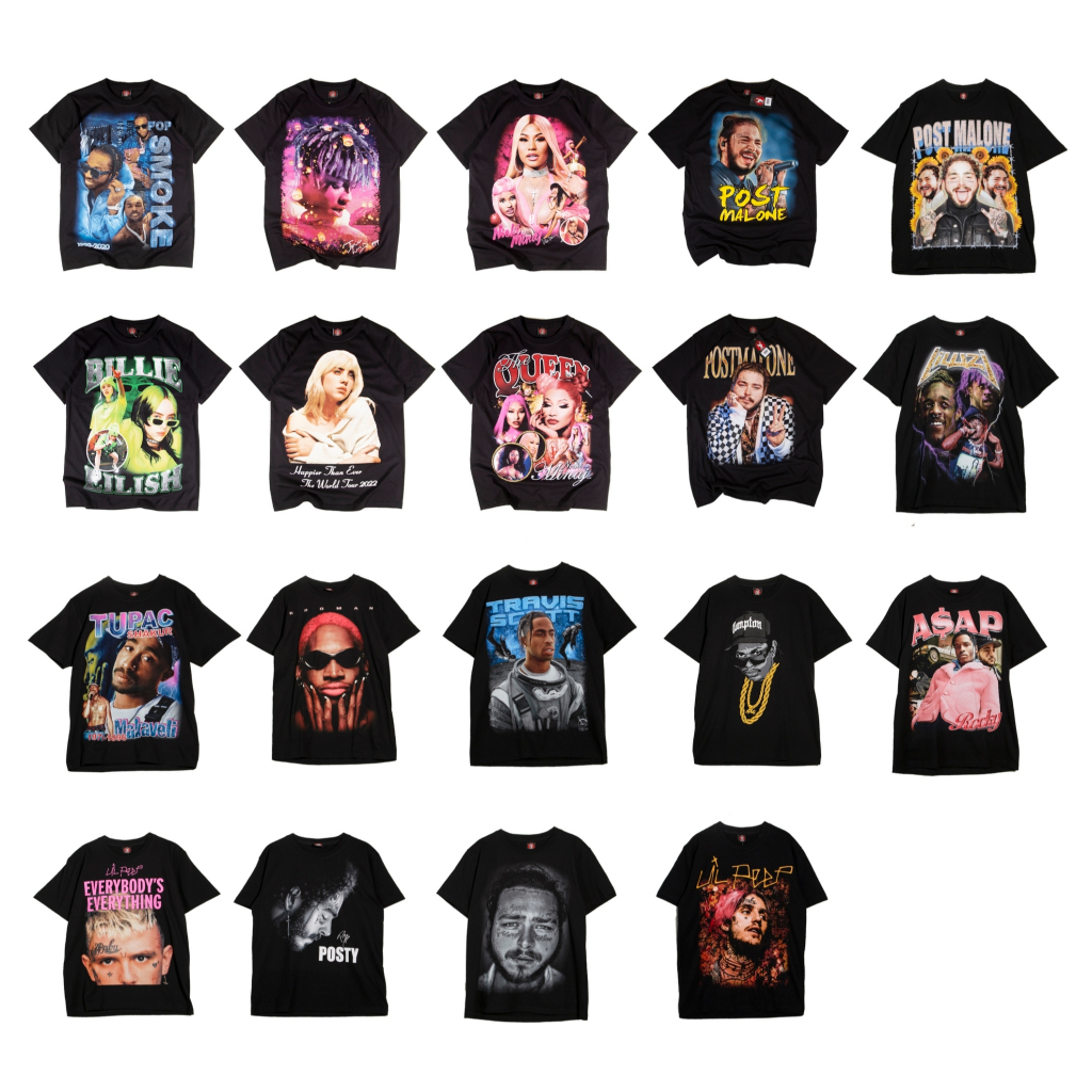 เสื้อยืดผู้ชาย Bootleg ลาย ศิลปิน นักร้อง