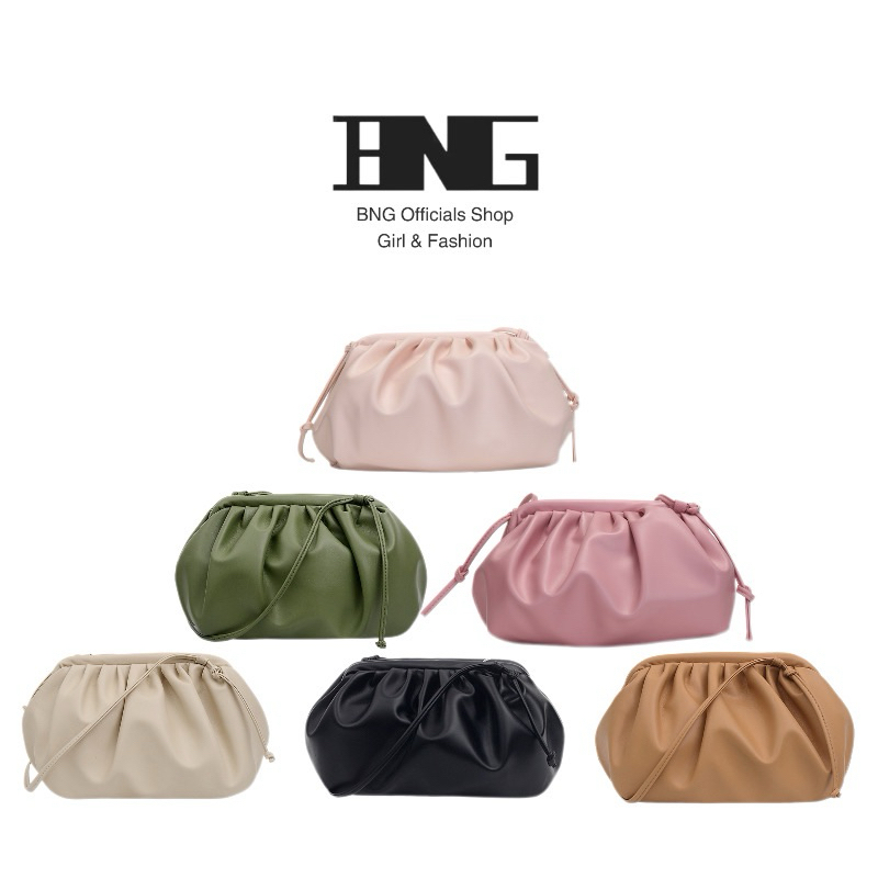 ผู้หญิงแฟชั่นเกาหลี Cloud dumpling Bag Casual Messenger Bag Sling bags Shoulder BagJX24239