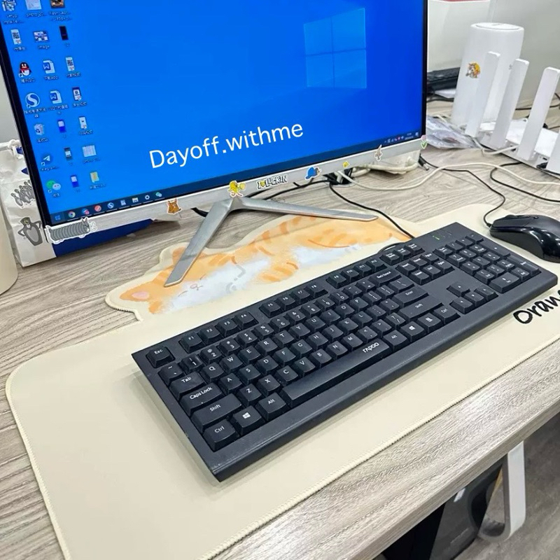 ⚡️พรีออเดอร์⚡️แผ่นรองเมาส์ คีย์บอร์ด ขนาดใหญ่ ลายน้องแมว สำหรับคอมพิวเตอร์ตั้งโต๊ะ - รูปที่ 3