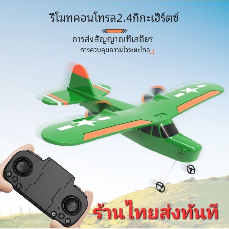 เครื่องบินบังคับ TY8 พร้อม ไฟ LED สีสันสวยงาม (RTF) สำหรับมือใหม่