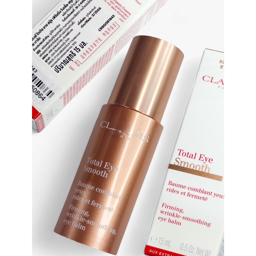ป้ายไทยปี66 CLARINS ผลิตภัณฑ์บำรุงรอบดวงตา Total Eye Smooth 15 mL