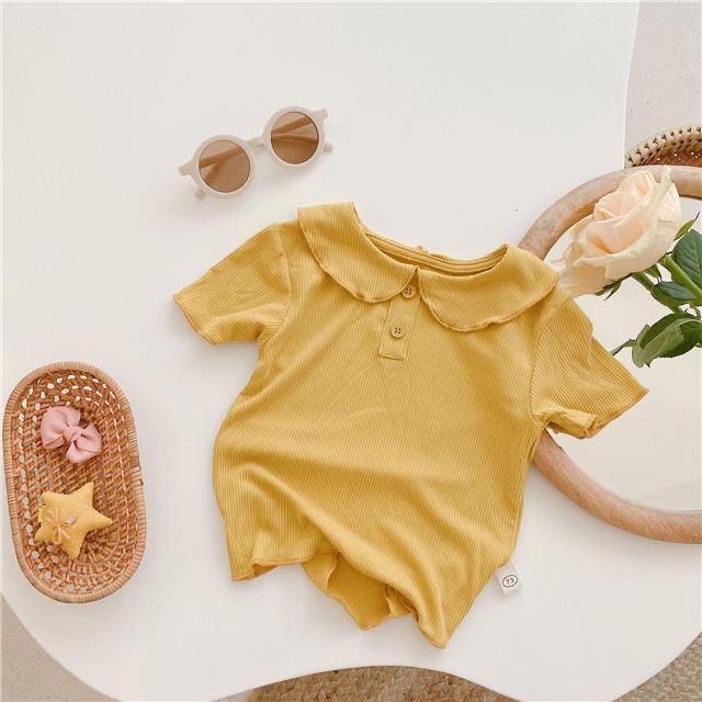 Babyonline(Y386)0F3-L-P1 (ส่งด่วน1วัน)เสื้อยืดแขนสั้นสำหรับเด็กผู้หญิงผ้าร่องสีพื้น นุ่ม ลื่น ใส่สบาย - รูปที่ 5