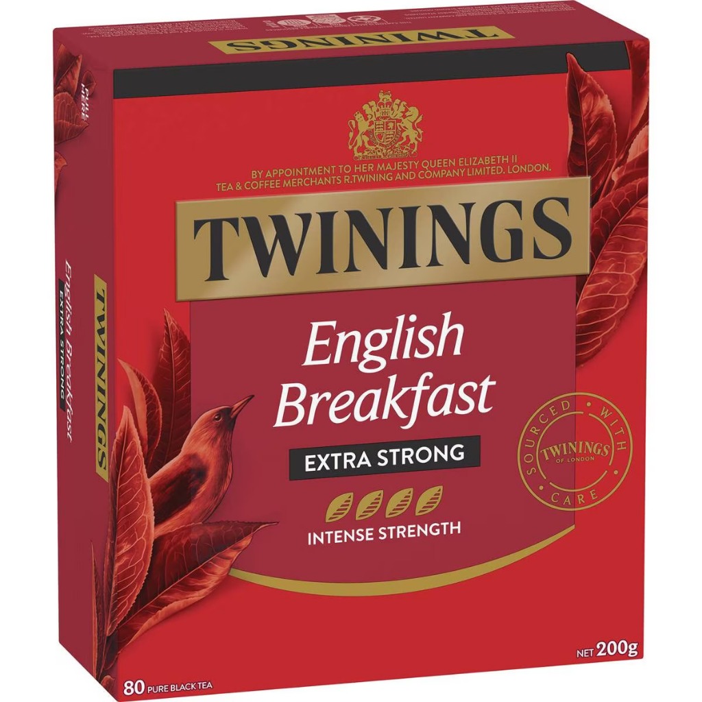ชาทไวนิงส์ อิงลิช เบรคฟาสต์ เอ็กซ์ตร้า สตรอง 80 ถุง(ถุงเปลือย)Twinings English Breakfast Extra Strong Tea Bags 80 Pack
