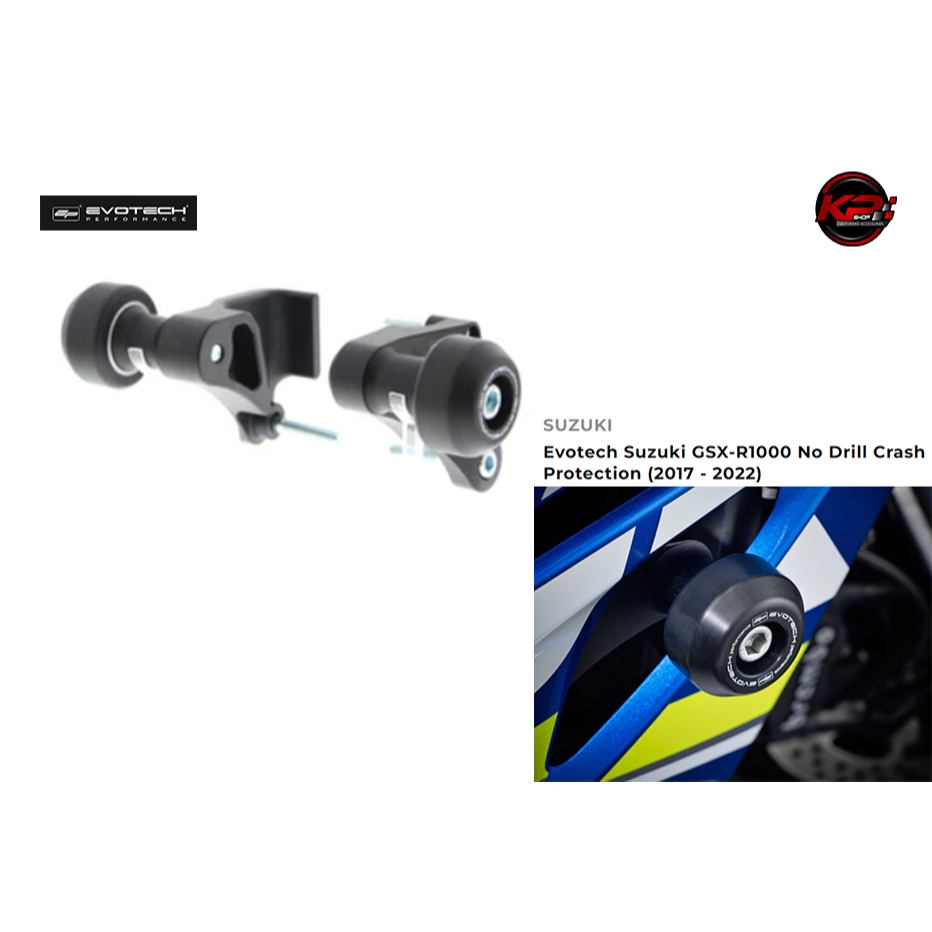 กันล้มกลาง Evotech Suzuki GSX-R1000 No Drill Crash Protection (2017 - 2022)