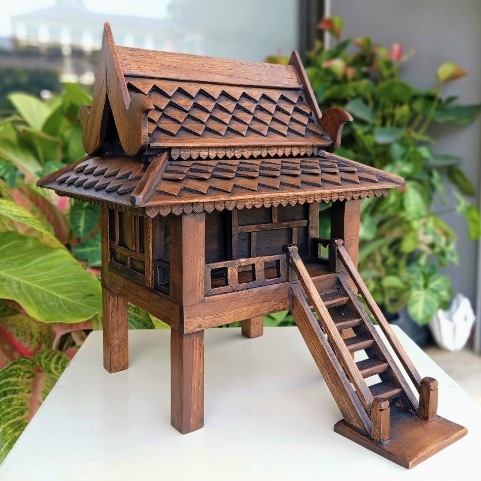 เรือนไทยเล็ก ทำจากไม้สักแท้ งานแฮนด์เมด มีให้เลือก 2 ขนาด - Wooden Teak House
