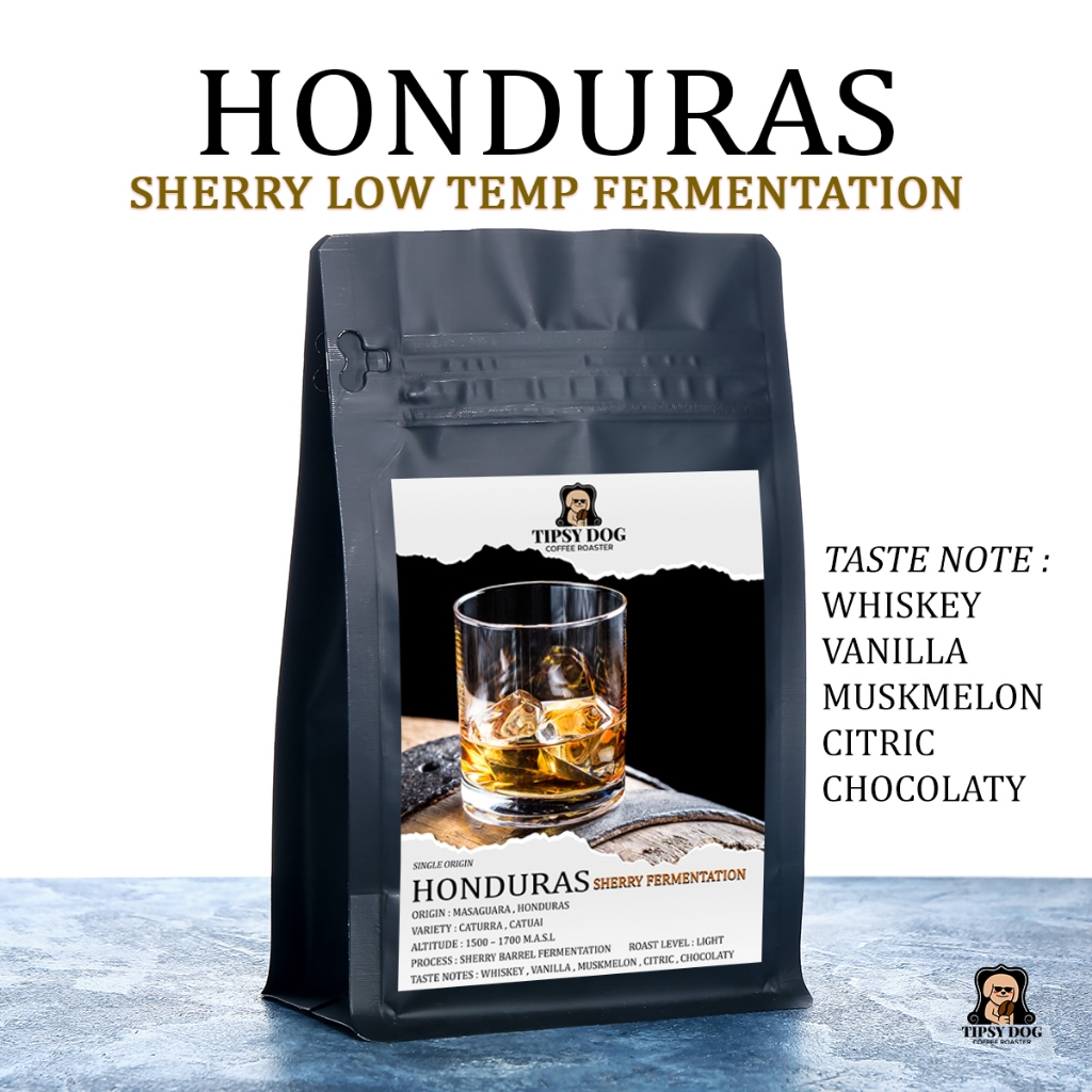 Honduras Sherry Low Temp Fermentation - เมล็ดกาแฟคั่วอ่อน