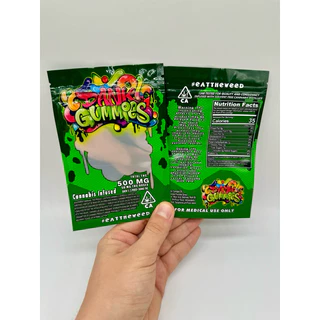 High Quality Mylar Zip Bag Packaging Dank Gummies Smell Proof Water Proof