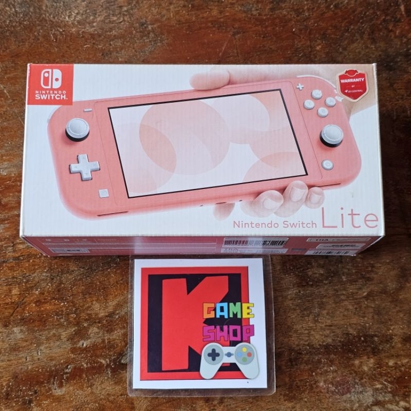 (CFW Atmosphere) Nintendo Switch Lite Pink สีชมพู Box set ครบกล่อง มือสอง(USED) เครื่องเล่นเกมส์พกพา#02