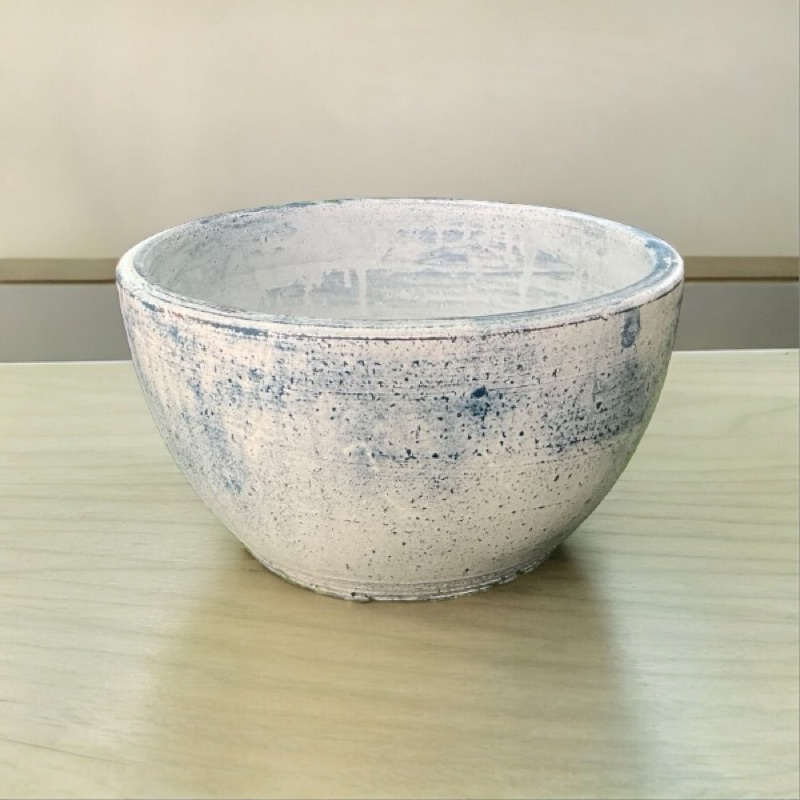Flower pot กระถางดินเผาทรงถ้วย วินเทจสไตล์ ขนาด 26 x 15 cm.