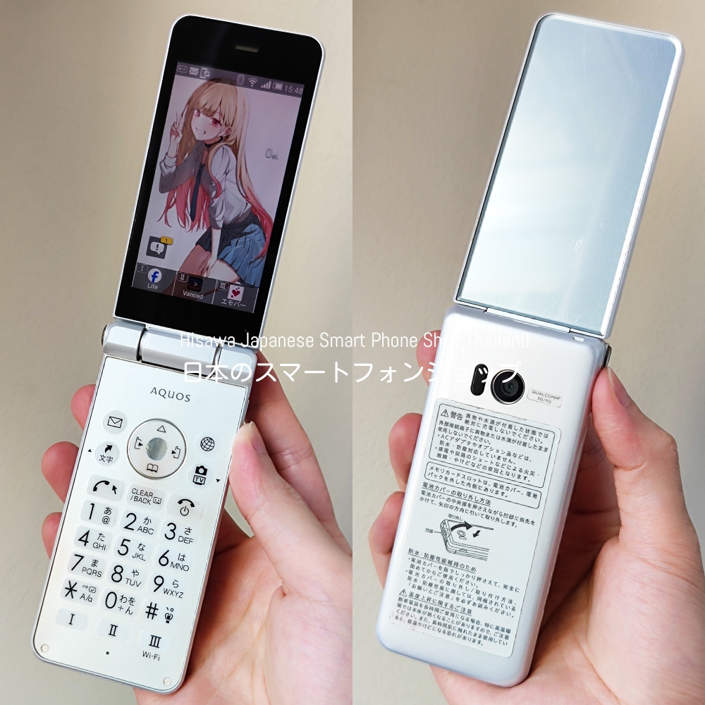 SHARP AQUOS K-TAI 2 (601SH) สีขาว มือถือฝาพับญี่ปุ่น โทรในไทยได้ หายาก - SoftBank #7106