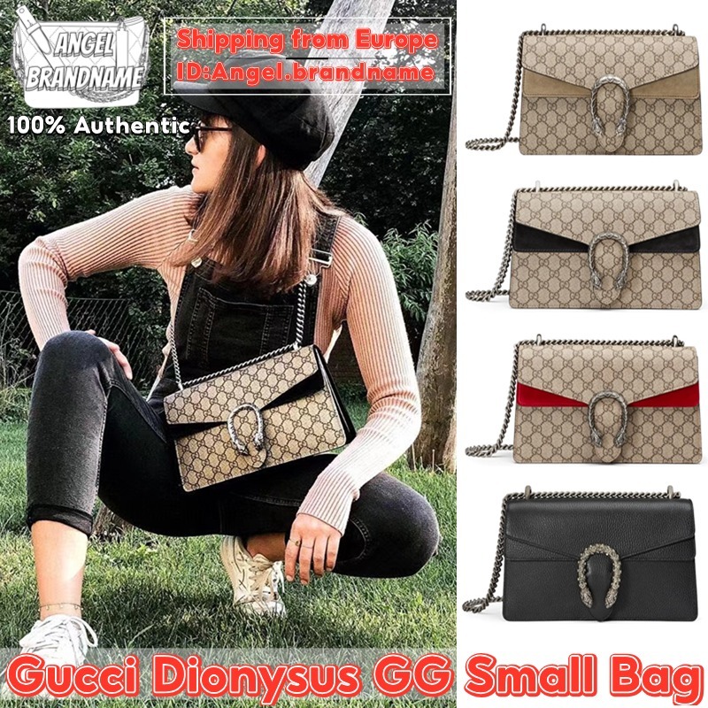 👜กุชชี่ GUCCI Dionysus Small GG Shoulder Bag 28cm กระเป๋า สุภาพสตรี/กระเป๋าสะพายไหล่