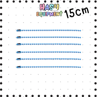 HasuEquipment 1 เส้น โซ่ไข่ปลา 15cm ขนาดเม็ด 2.4mm สำหรับทำพวงกุญแจ DIY Hasu Equipment [BC15]