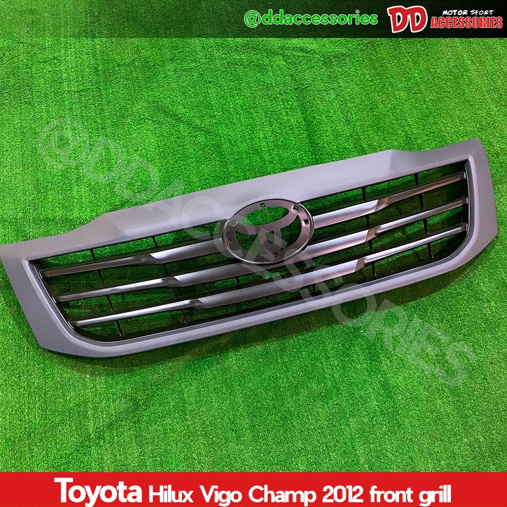 กระจังหน้า Vigo 2012 2013 2014 ลายทรงห้าง สีดำ ขอบพ่นสีพื้น ลายเดิมๆ