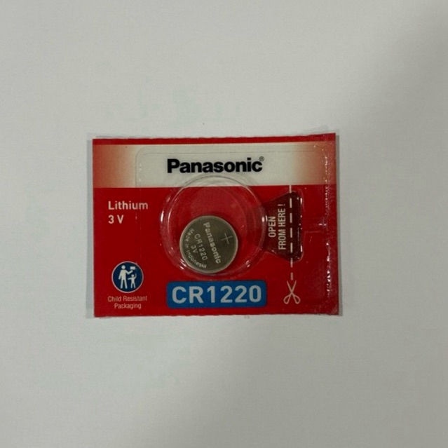 ถ่านPanasonic CR1220 Lithium 3V ของแท้ 1 ก้อน(ของแท้บริษัท)