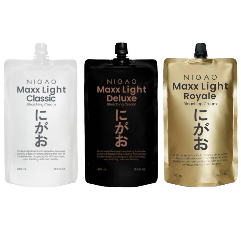 NIGAO Maxx Light Classic / Deluxe / Royale Bleaching Cream 500ml ครีมฟอกสีผม นิกาโอะ แม็กซ์ ไลท์ คลาสสิก  ดีลักซ์ รอแยล