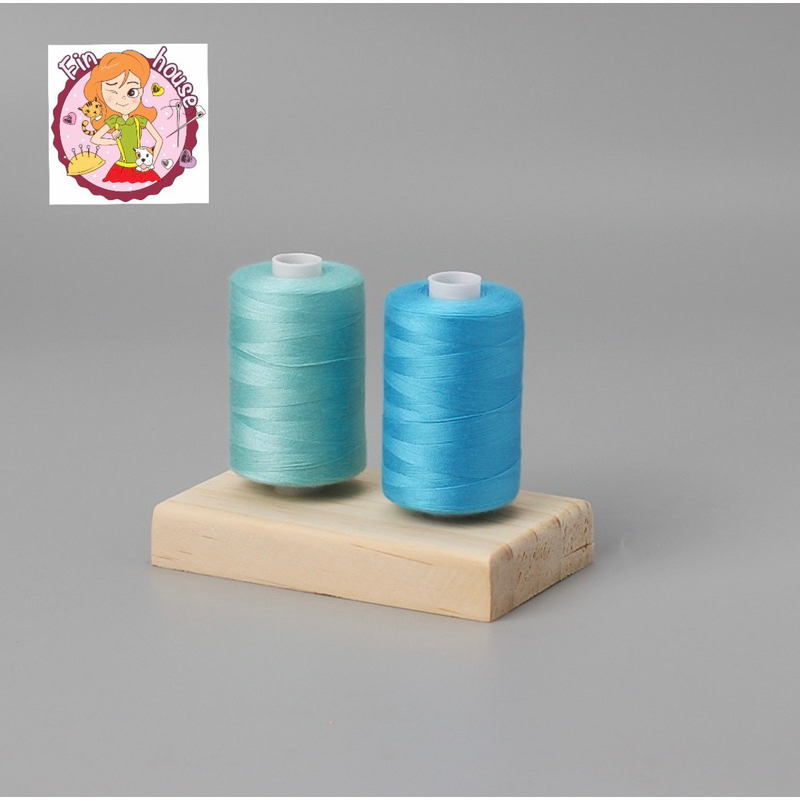 แท่นวางหลอดด้าย แท่นไม้เก็บด้าย 2 Spools ที่เก็บอุปกรณ์งานผ้า