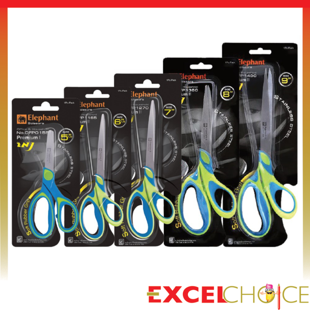 *ซื้อครบ259บ แถมsticko note* ตราช้าง กรรไกรพรีเมียม กรรไกรพรีเมี่ยม II OFP