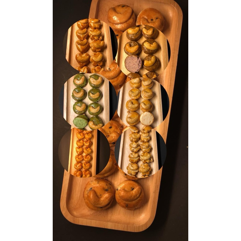 คุกกี้สิงคโปร์ รสดั้งเดิม+4รส1กิโล(ชาเขียว งาดำ มันม่วง ไข่เค็ม)หวานน้อย หอมควันเทียน ไร้ไขมันทรานส์ไร้นมเนยและสารกันบูด