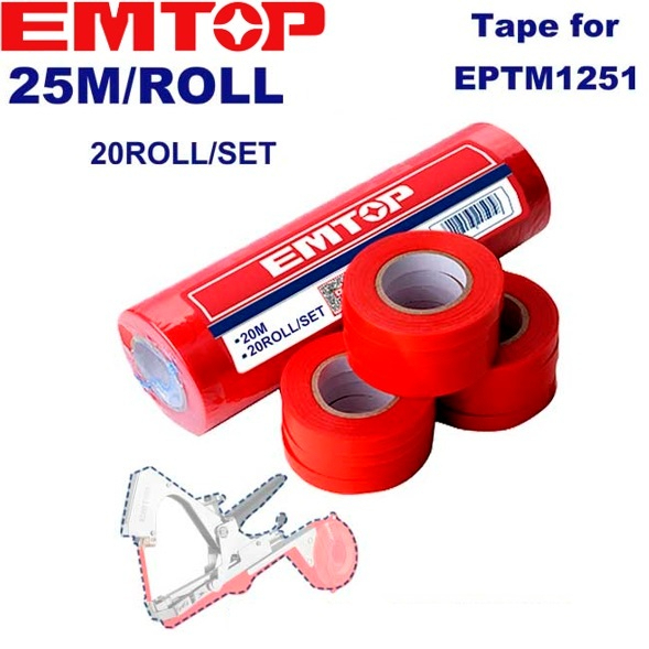 EMTOP เทปรัดกิ่งไม้ (1 แถว 20 ม้วน) 11 มม. ยาว 25 มม. รุ่น EPTM1251T ( สำหรับ เครื่องรัดกิ่งไม้ EPTM1251 )งานคุณภาพสูง*