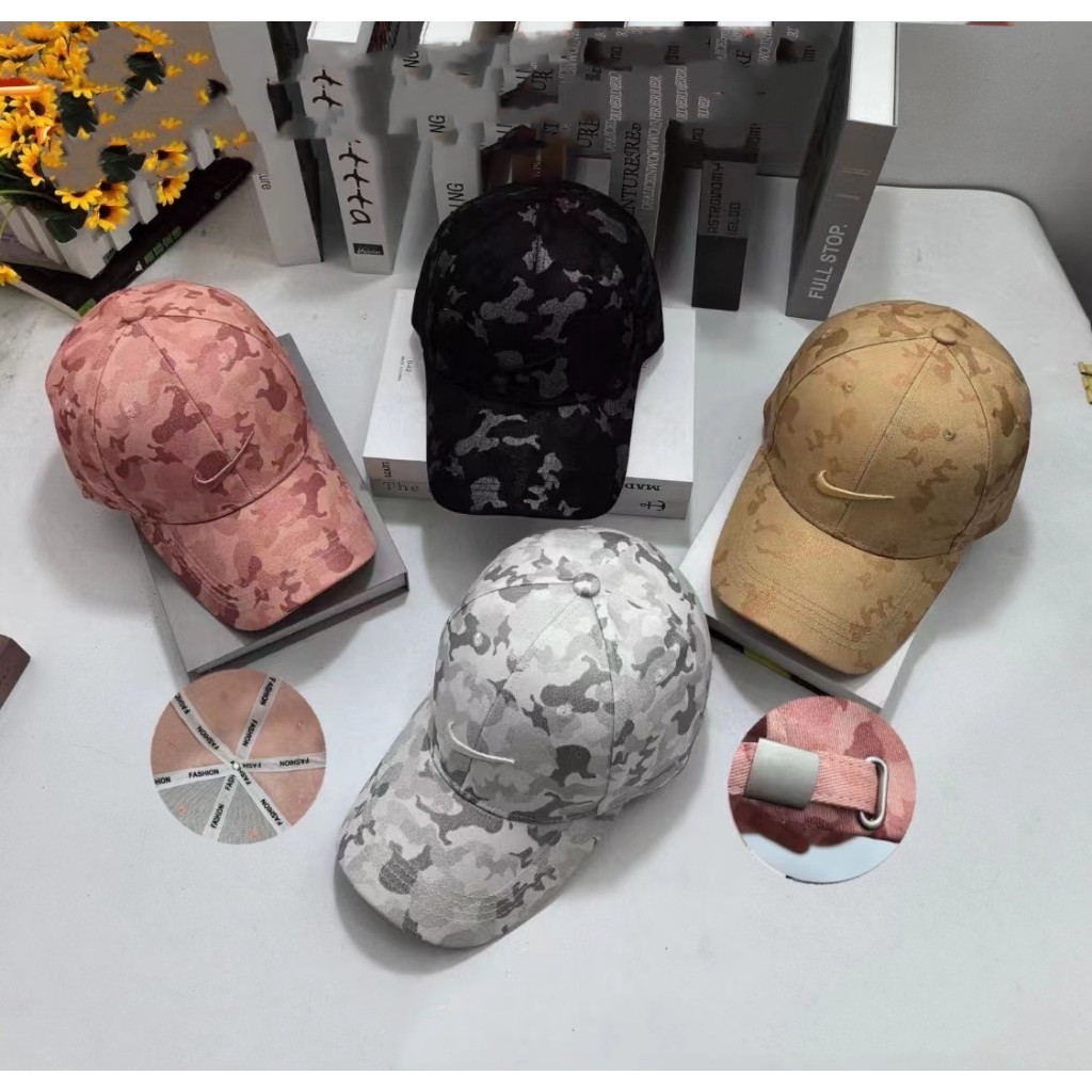 หมวกแก๊ป หมวกแฟชั่น ลายพราง งานปัก 4สี เนื้อผ้าดี งานคุณภาพดี 100% ใส่ง่าย มีบริการเก็บเงินปลายทาง พร้อมส่งทุกใบ