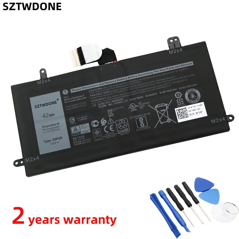 J0PGR Laptop battery For DELL Latitude 5285 Latitude 5290 T17G 1WND8 7.6V 42WH 5250MAH