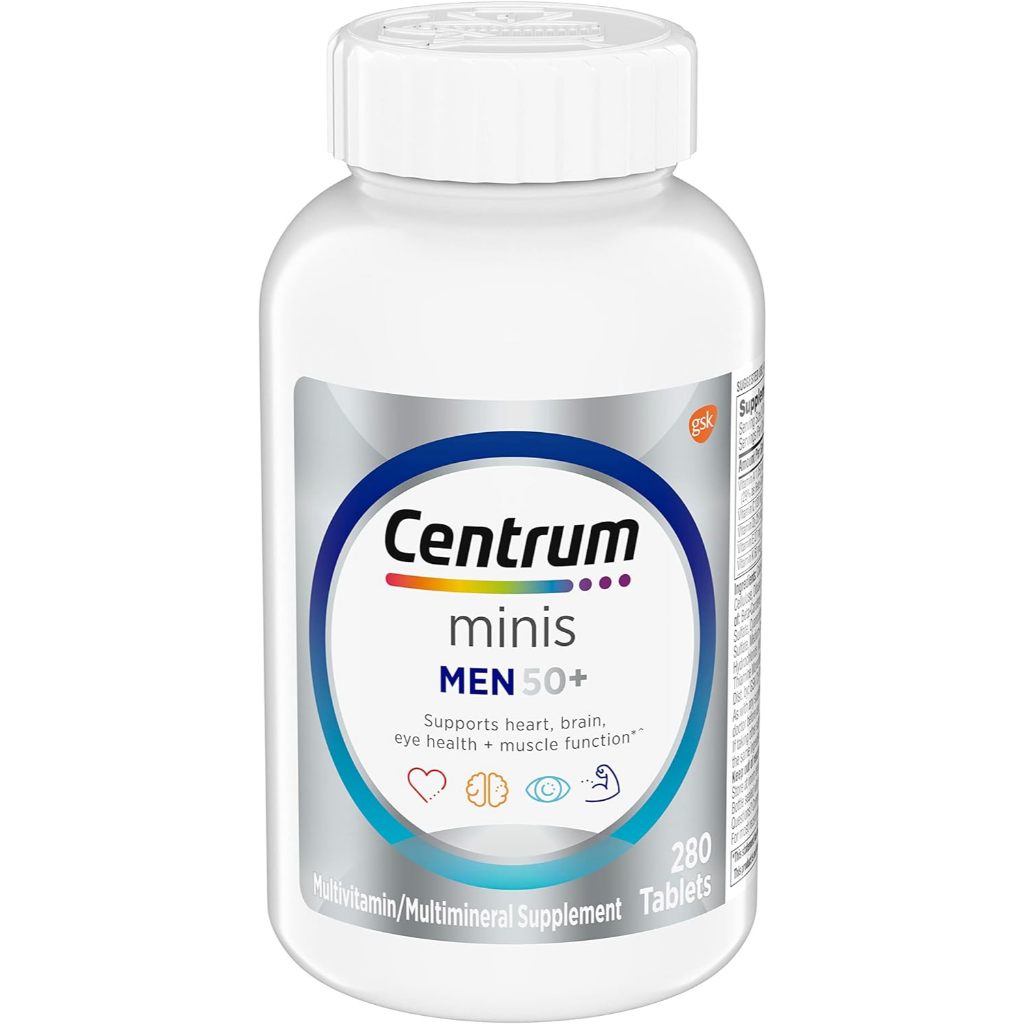 นำเข้า🇺🇸 Exp06/25 Centrum Minis Silver Multivitamin for Men 50 Plus 280 เม็ด