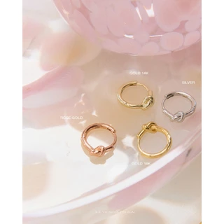 Julys - knot huggie earrings