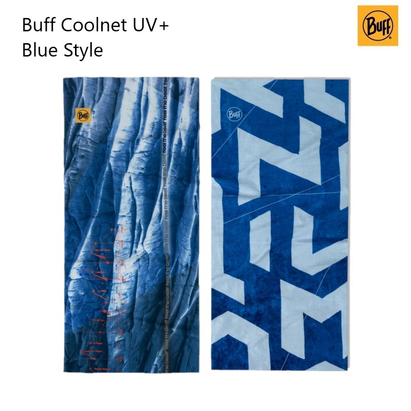 Buff Coolnet UV+ โทนสีน้ำเงิน Blue Style ผ้าบัฟกันแดด ผ้านุ่ม ไร้รอยต่อ เย็นสบาย ระบายอากาศดี ลิขสิทธิ์ของแท้จากสเปน