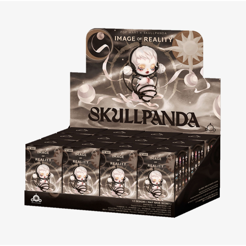 (ของแท้100%) ยกกล่อง ฟิกเกอร์ POP MART SKULLPANDA Image Of Reality Series ของเล่นสําหรับเด็ก