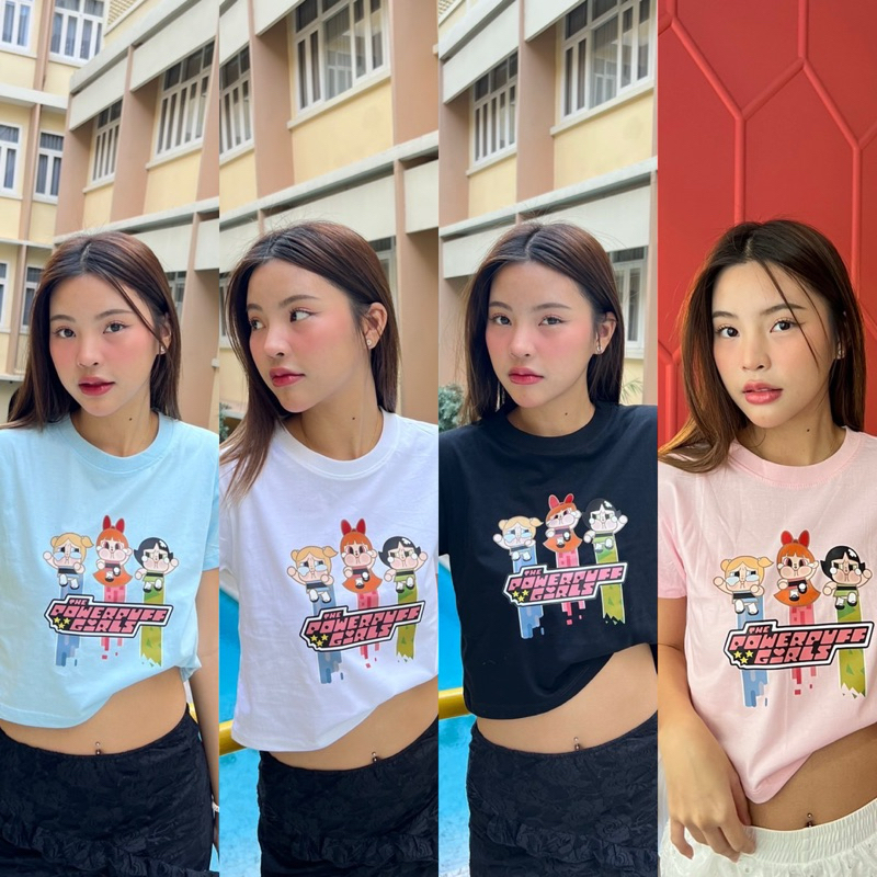 SIS.ON | พร้อมส่ง🧸Crop top Babytee เสื้อครอป เบบี้ที kancha เบบี้เพาเวอร์3