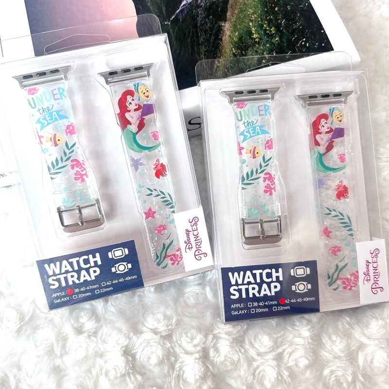 *พร้อมส่ง* สายนาฬิกาใช้สำหรับ Apple watch ลิขสิทธิ์แท้จากเกาหลี ลายแอเรียล