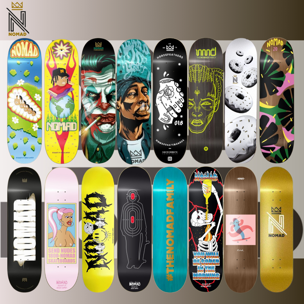 แผ่นสเก็ตบอร์ด Nomad Skateboard Deck รับประกันของแท้ สินค้าพร้อมส่ง