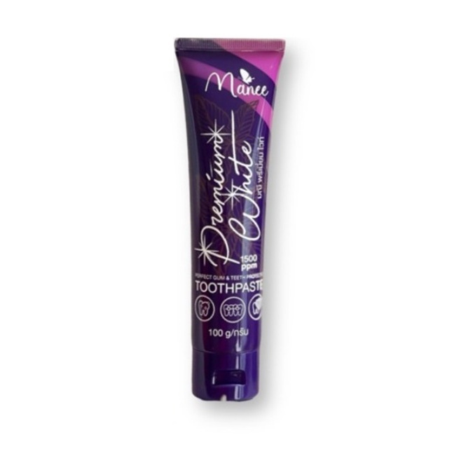 (1หลอด) ยาสีฟันมณี ยาสีฟันมดซี่ Manee Premium White ขนาด 100กรัม