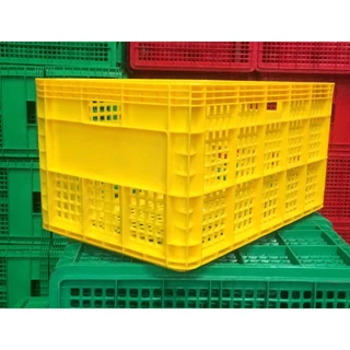 ตะกร้า โปร่ง ขนาด 37.0 x 55.5 x 30.5 ขนาดบรรจุ25kg.เกรดอุตสาหกรรม ผลิคจากพลาสติกใหม่ ใช้ห้องเย็นได้