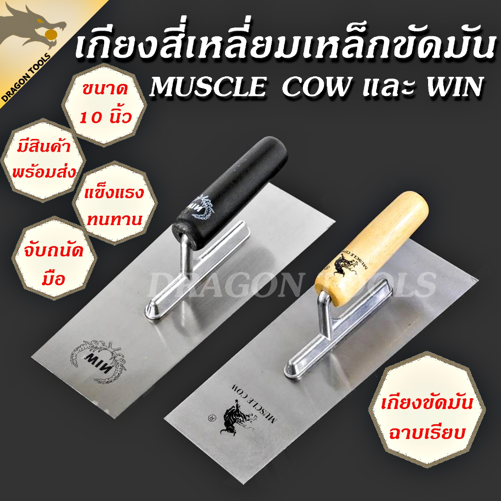 เกียงสี่เหลี่ยม เหล็กขัดมัน 10” เกียงขัดมัน เกียงเหล็ก เกียงสเตนเลส เกียง เกียงก่อ เกียงฉาบปูน