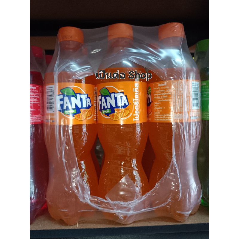 [ยกแพ็ค 6 ขวด] แฟนต้า สไปรท์ ขนาด 450 มิลลิลิตร Fanta Sprite แดง เขียว ส้ม