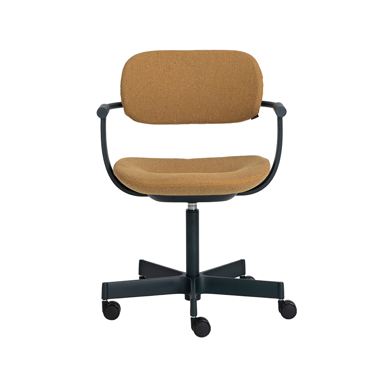 Modernform เก้าอี้ แบรนด์ ITOKI จากญี่ปุ่น รุ่น Vertebra03  ขา 5 แฉก พร้อมล้อ เบาะและพนักพิงสีเหลือง