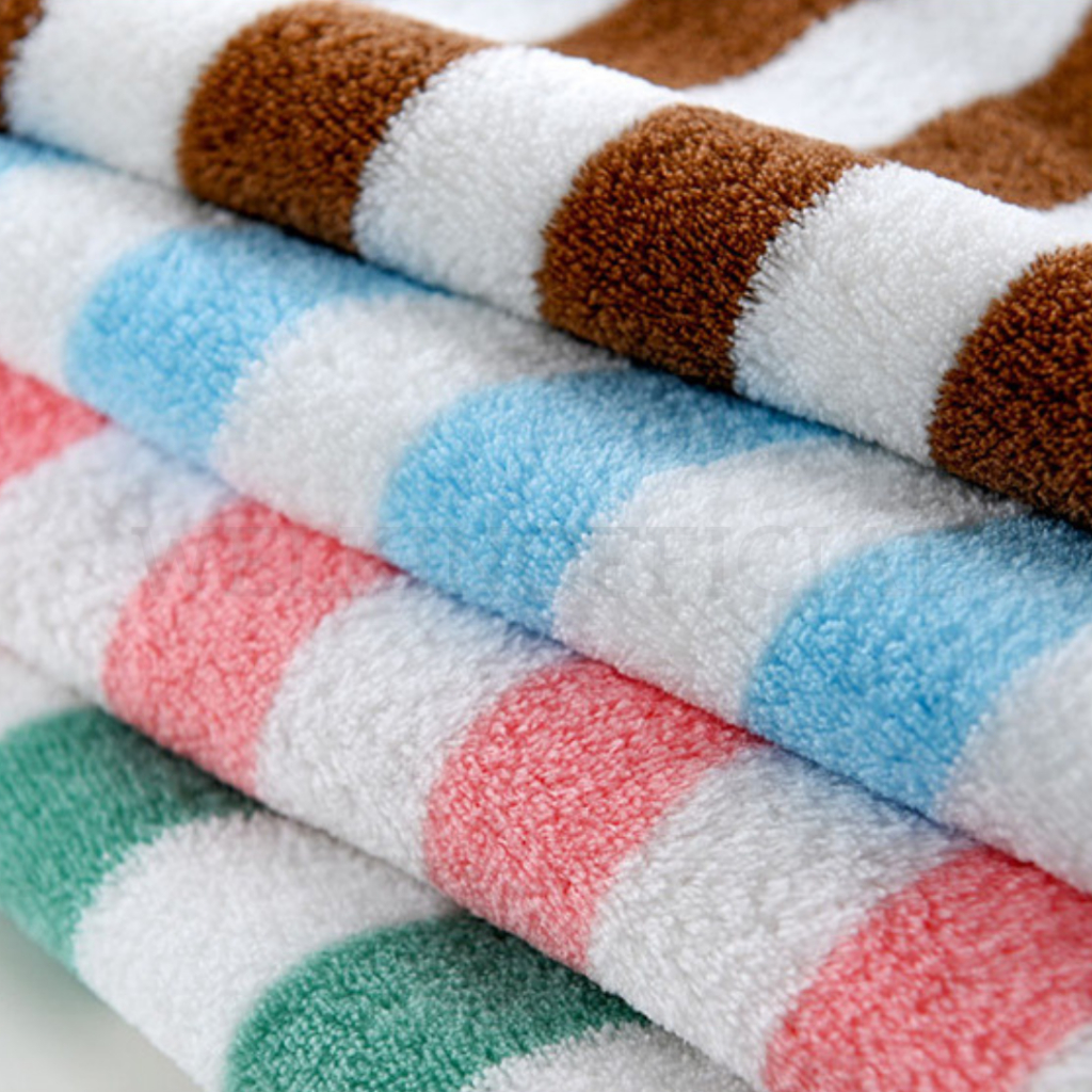 Welkin - YJT-01【ขนาด 140x70 ซม.】ผ้าเช็ดตัว ผ้าขนหนูอาบน้ำ ผ้านุ่ม ไม่เป็นขุย ผ้าเช็ดตัวขนเป็ด มีลาย - รูปที่ 3